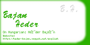 bajan heder business card